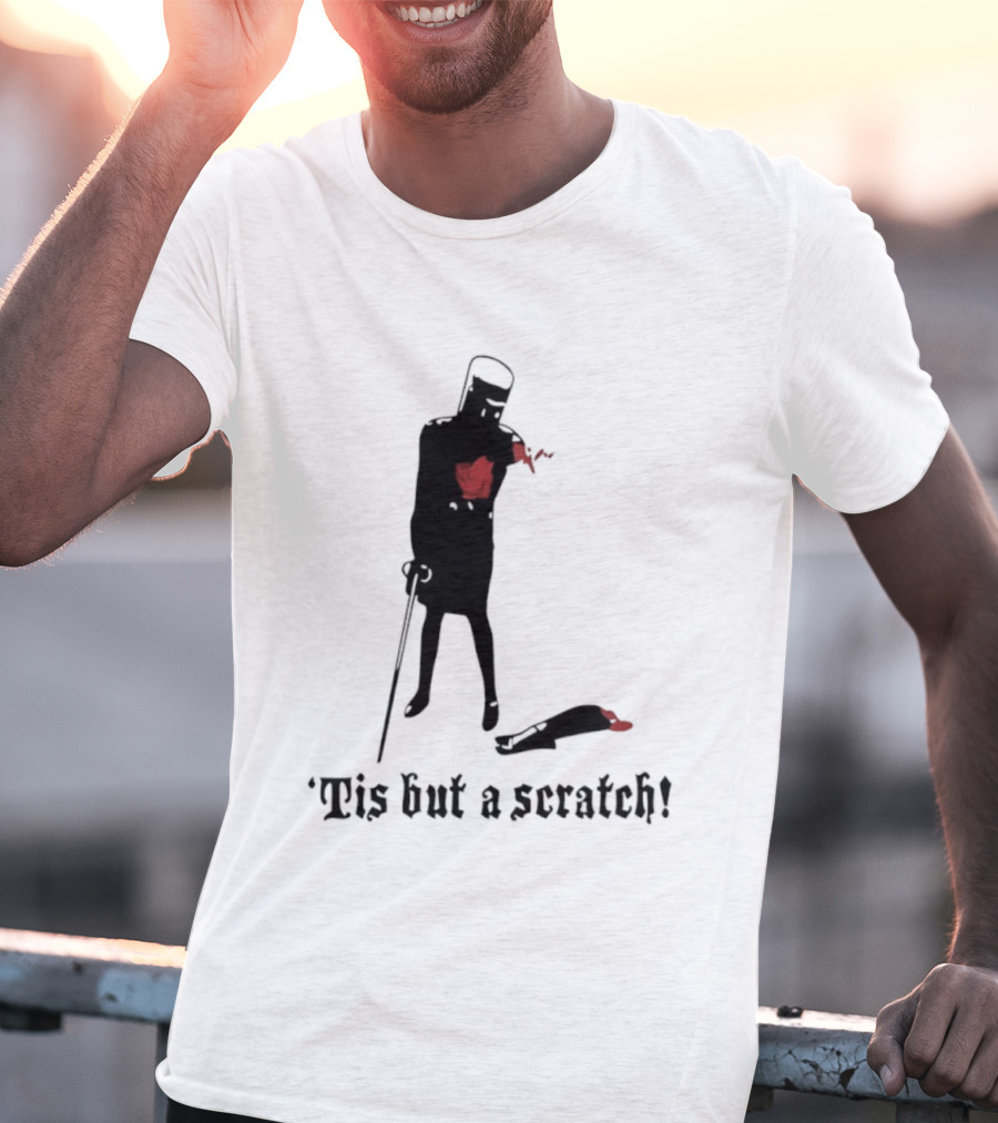 Monty Python Black Knight Tis But A Scratch Classic Quote T-Shirt