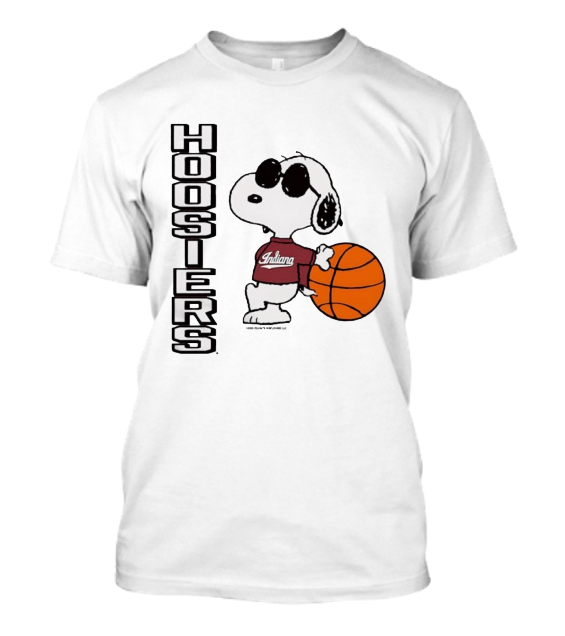 Indiana Hoosiers Peanuts Joe Cool Snoopy Basketball Fan Apparel T-Shirt