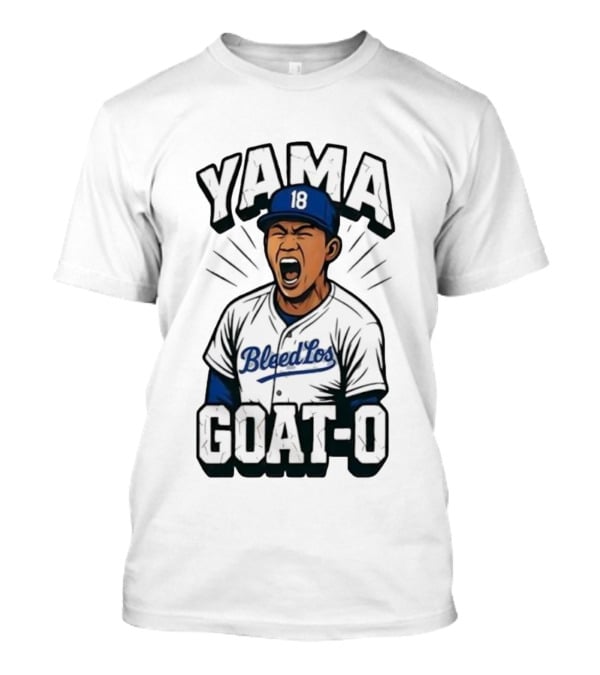 Yama 18 Bleed Los Goat-O Baseball Player T-Shirt