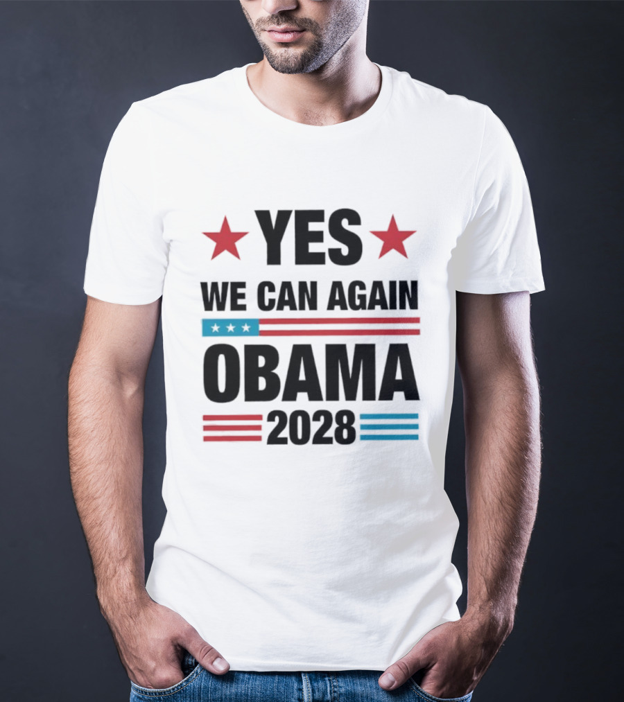 Yes We Can Again Obama 2028 Political Campaign T-Shirt