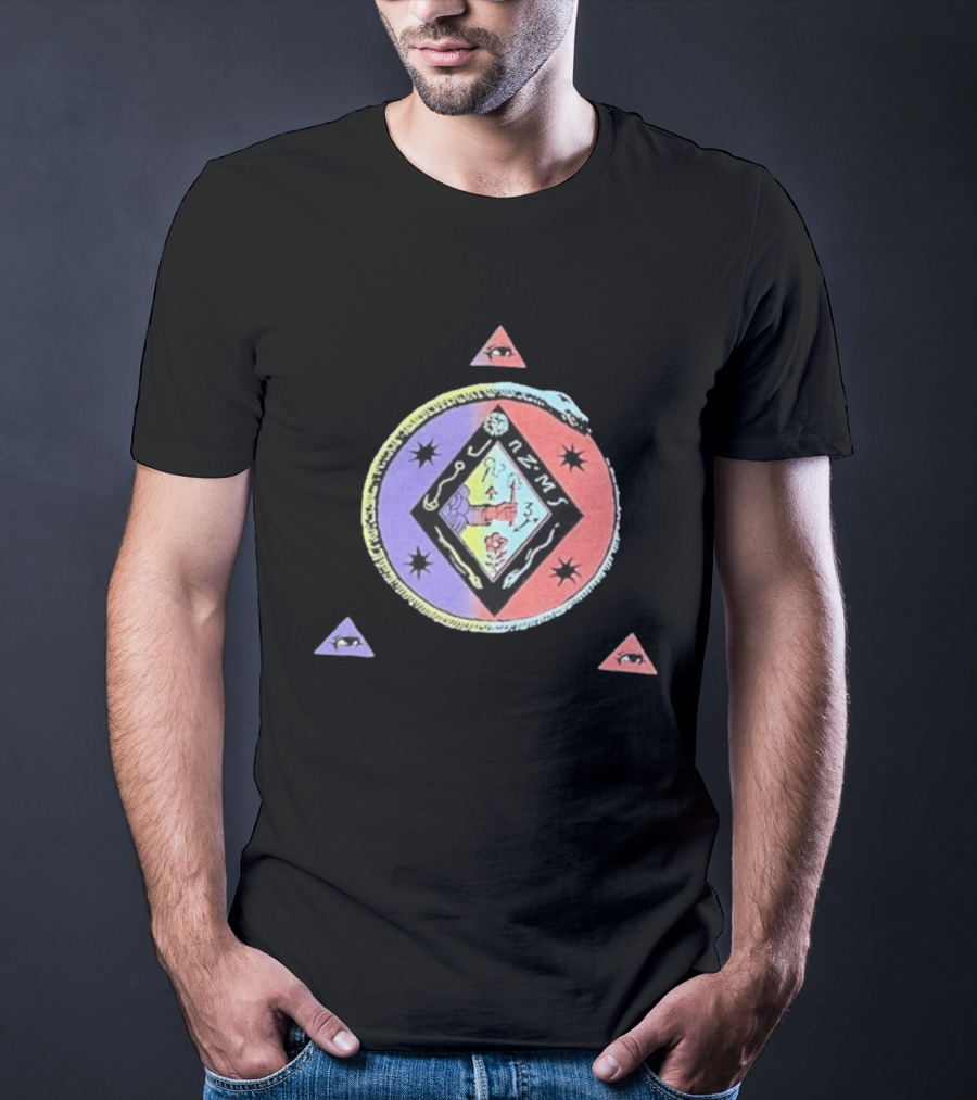 Ancient Symbols Serpent Encircled Eye Triangles Mysterious Insignia T-Shirt