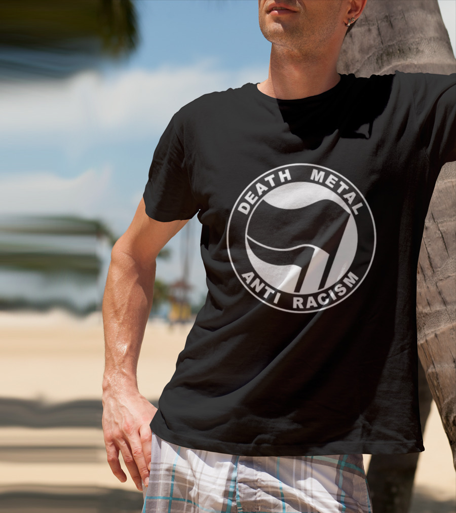 Death Metal Anti Racism Anti Fascist Action Antifa Flag Symbol T-Shirt