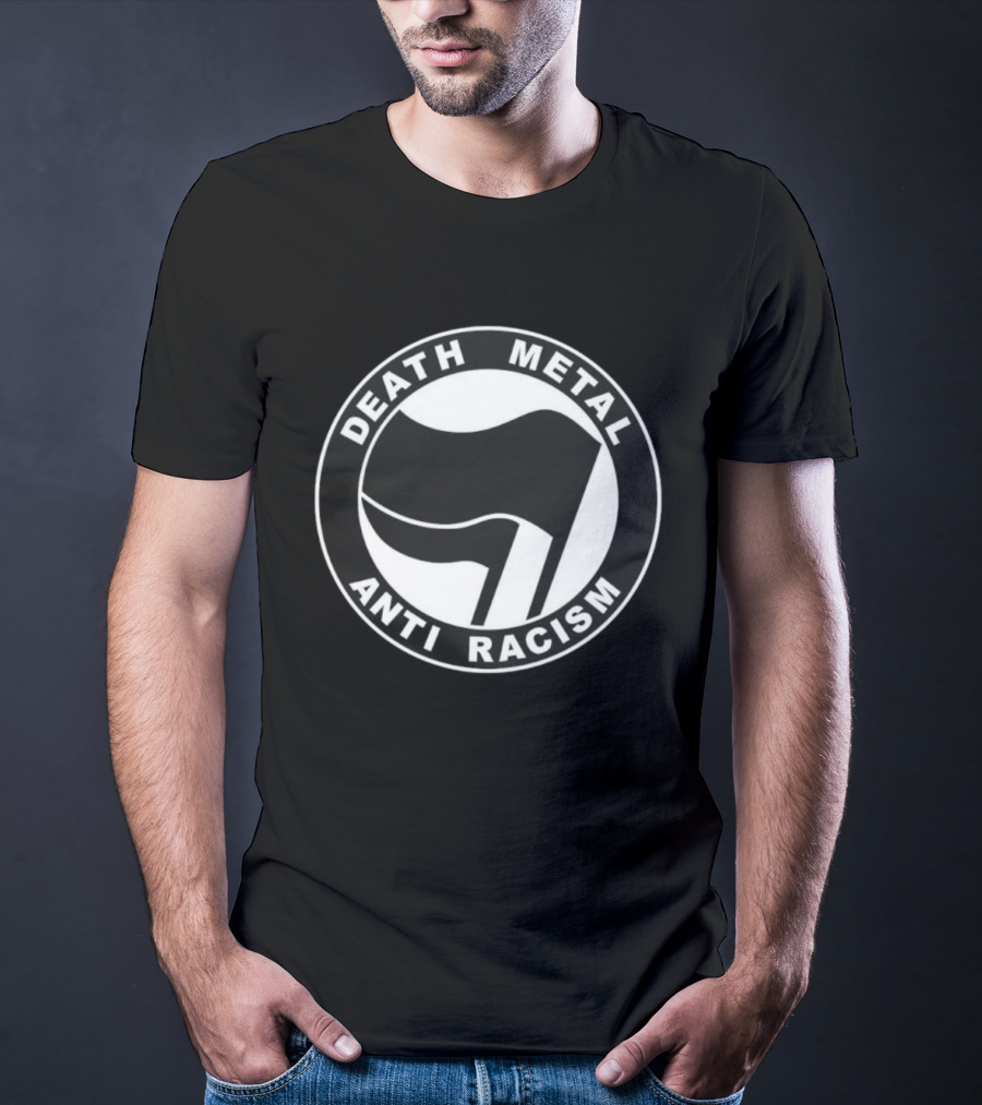 Death Metal Anti Racism Anti Fascist Action Antifa Flag Symbol T-Shirt