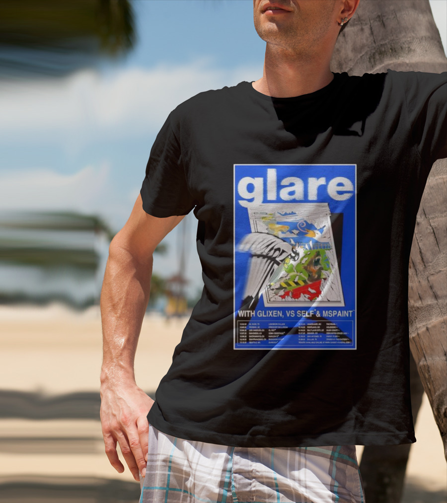 Glare Tour December 2025 With Glixen VS Self MSPAINT Concert Dates T-Shirt