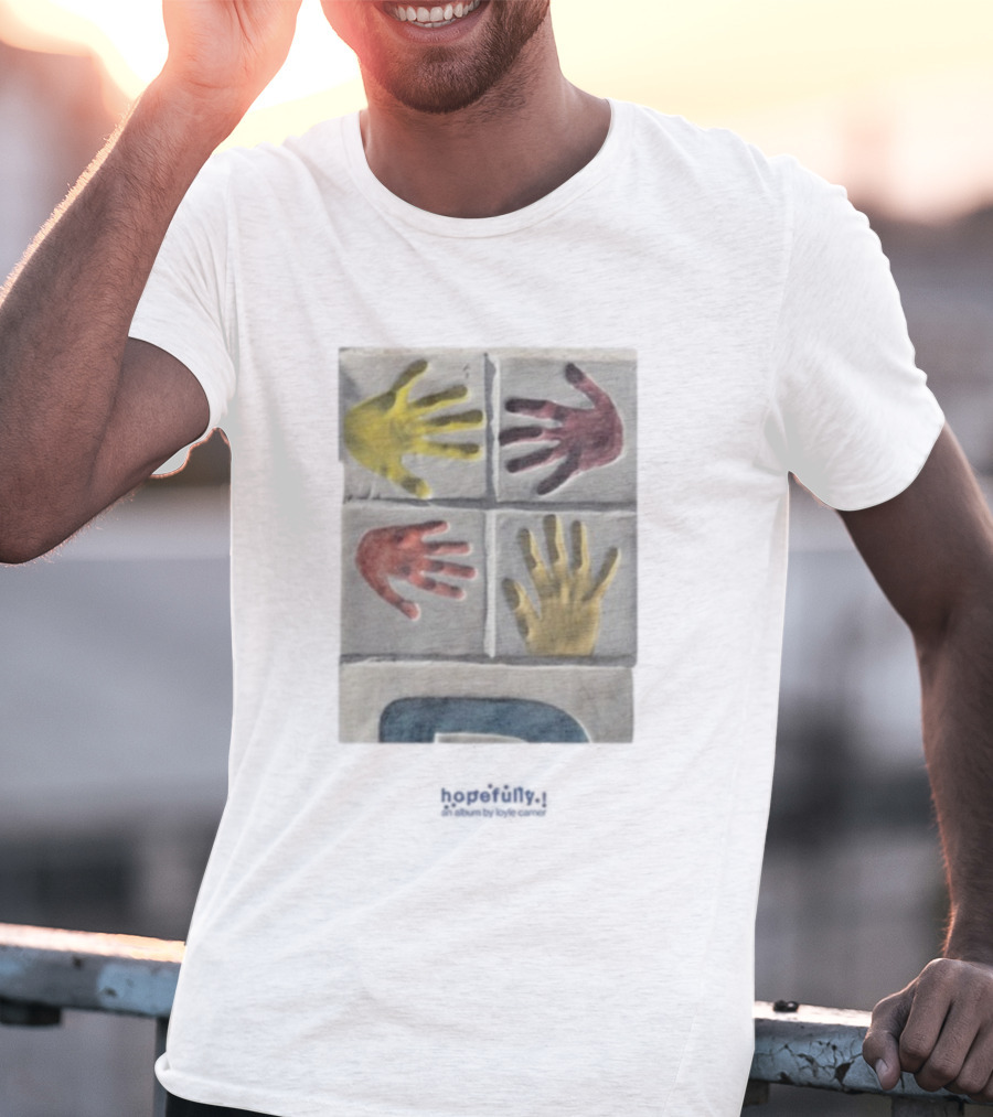 Loyle Carner Hopefully Hands Colorful Handprints T-Shirt