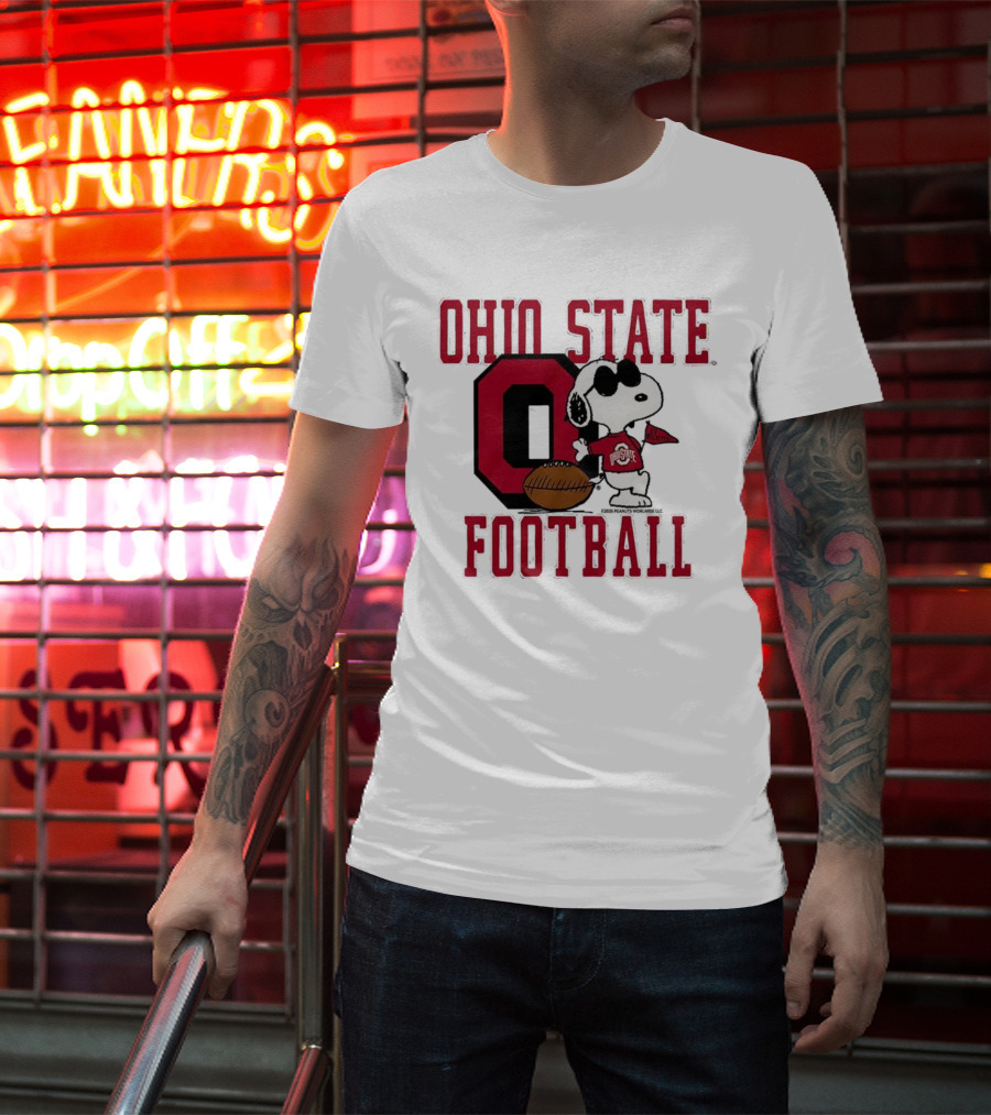 Ohio State Football Snoopy Joe Cool Peanuts Buckeyes Go Buckeyes T-Shirt