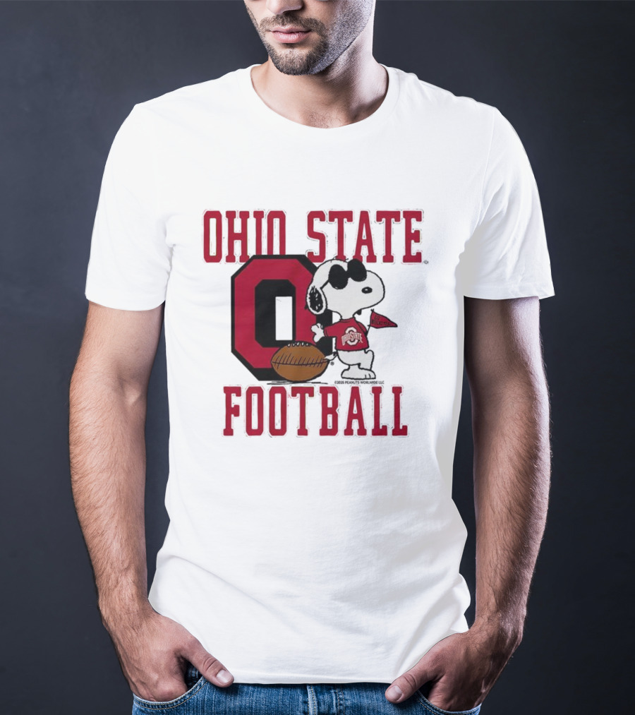 Ohio State Football Snoopy Joe Cool Peanuts Buckeyes Go Buckeyes T-Shirt