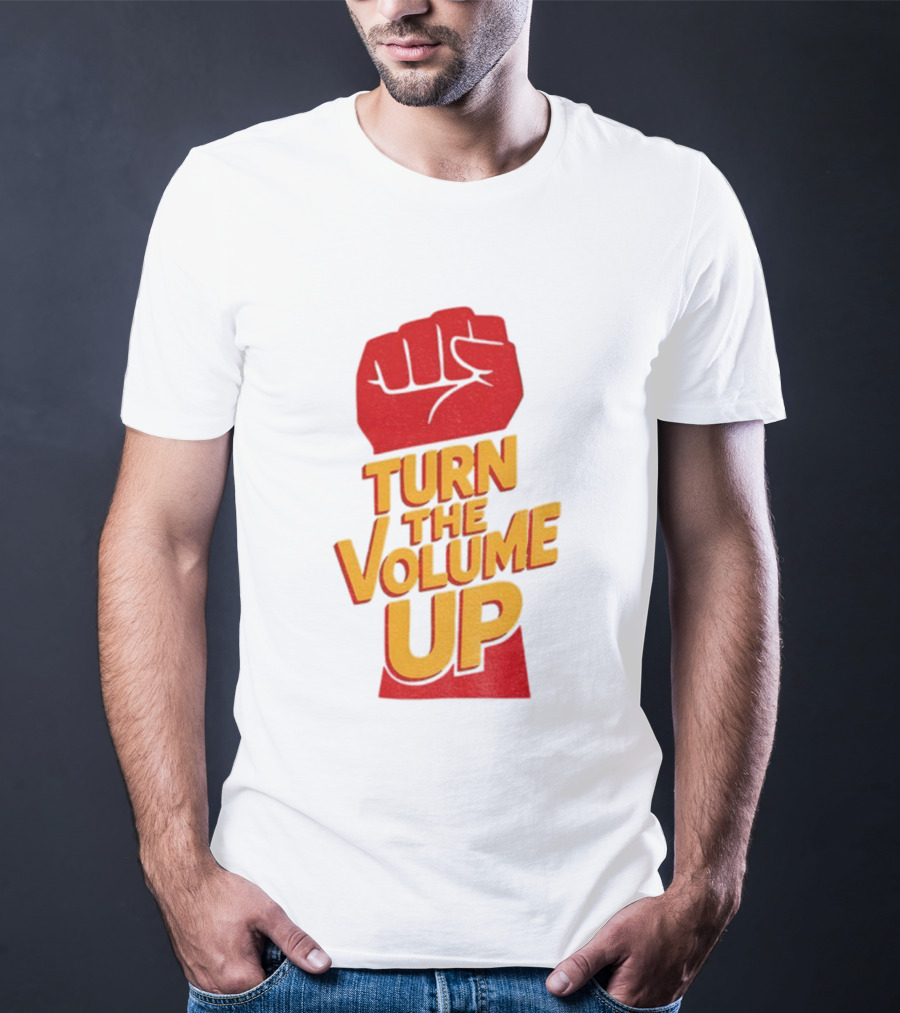 Turn The Volume Up Progressive Fist Symbol Mayor Mamdani NYC Elections 2025 T-Shirt