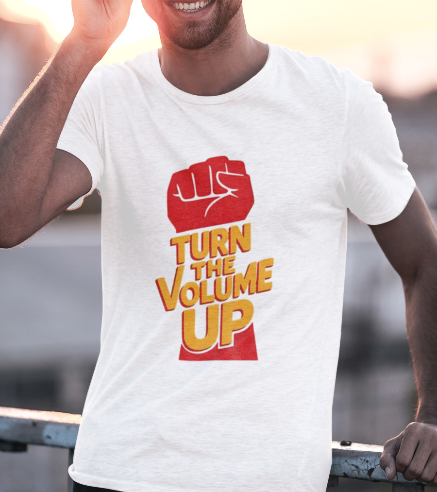 Turn The Volume Up Progressive Fist Symbol Mayor Mamdani NYC Elections 2025 T-Shirt