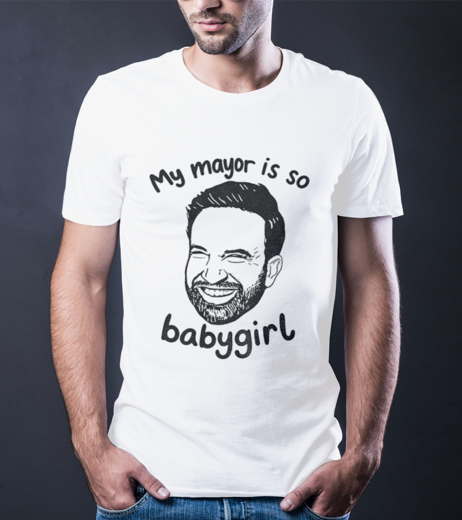 My Mayor Is So Babygirl Zohran Mamdani Big Face Smile T-Shirt