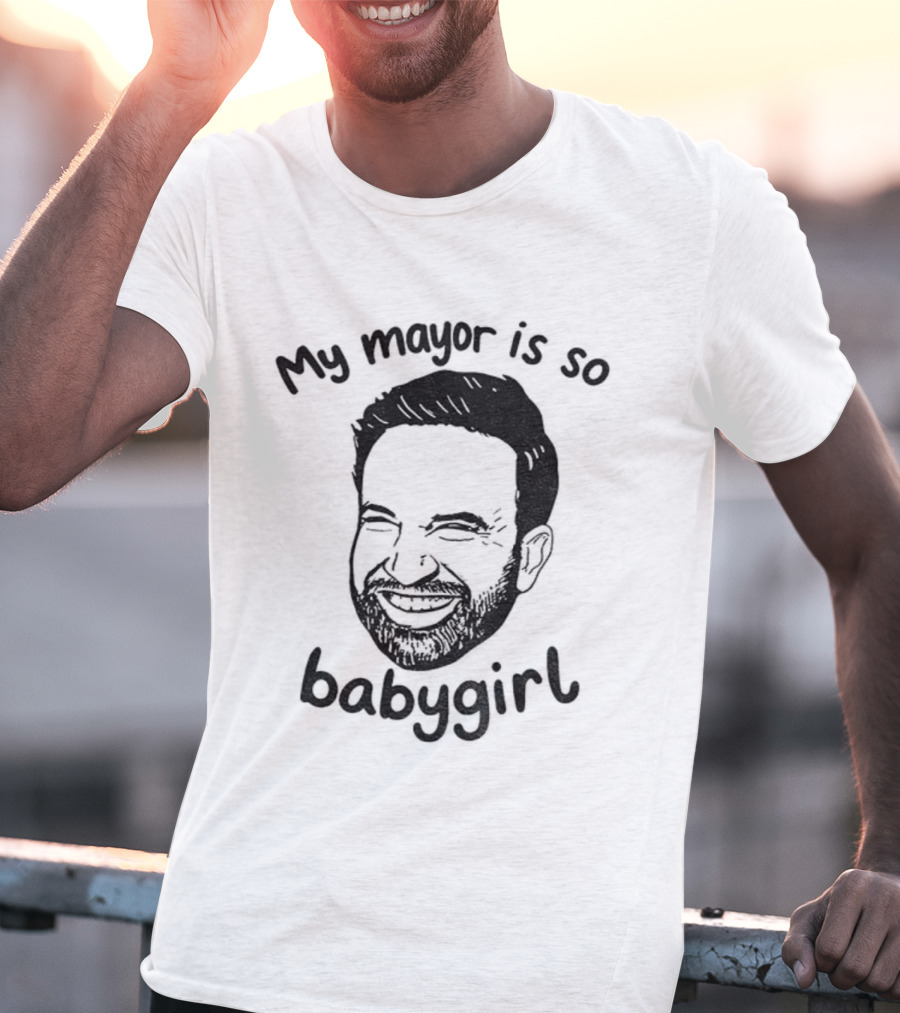 My Mayor Is So Babygirl Zohran Mamdani Big Face Smile T-Shirt