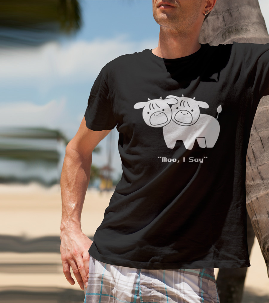 Cows Moo I Say Cute Double Cow Twins T-Shirt