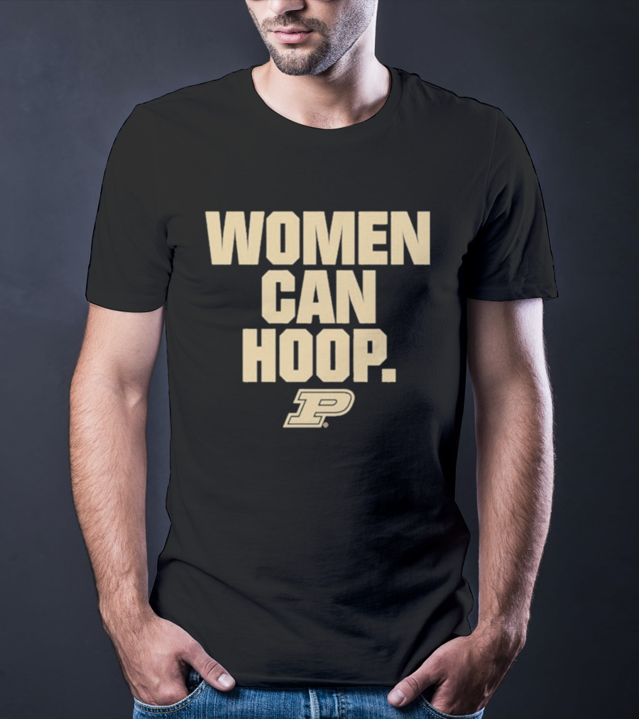Purdue Boilermakers Women Can Hoop Basketball Logo T-Shirt