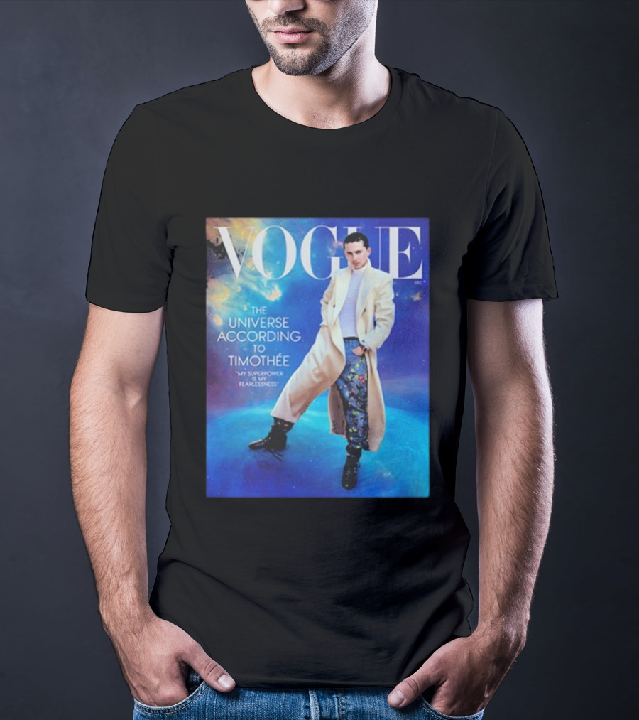 US Vogue Timothée Chalamet December Issue The Universe According To Timothée T-Shirt