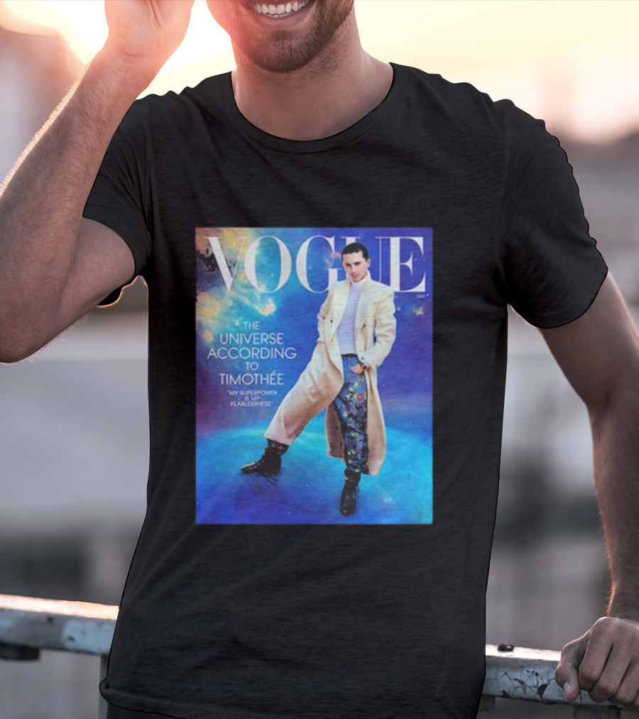 US Vogue Timothée Chalamet December Issue The Universe According To Timothée T-Shirt