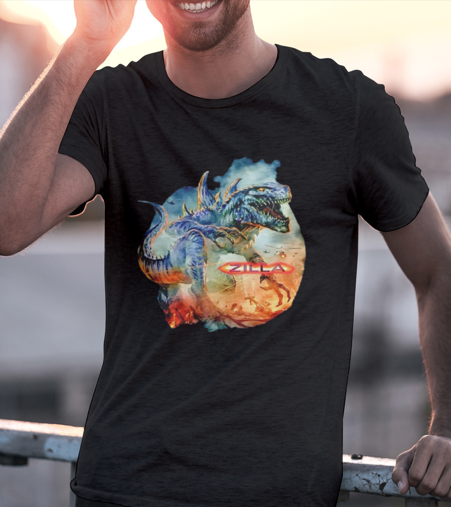 Zilla Monster Mania Epic Battle Chaos Scene T-Shirt