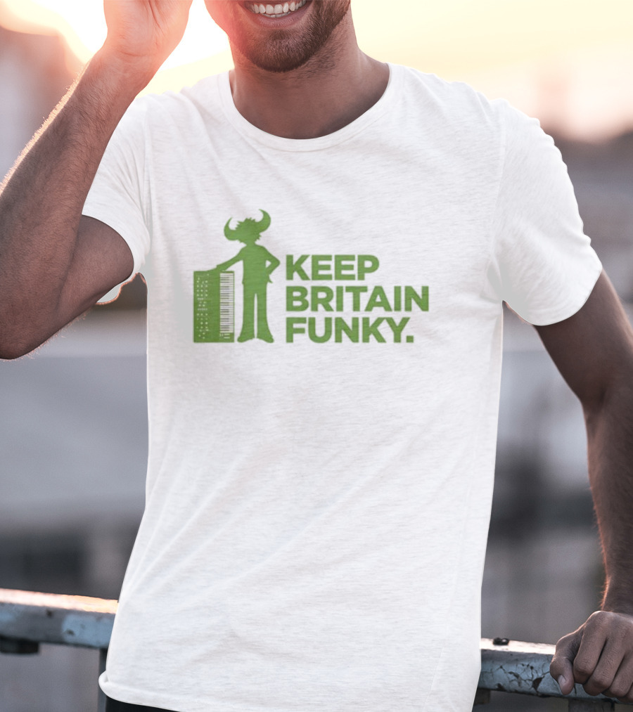 Keep Britain Funky Buffalo Man Keyboardist T-Shirt