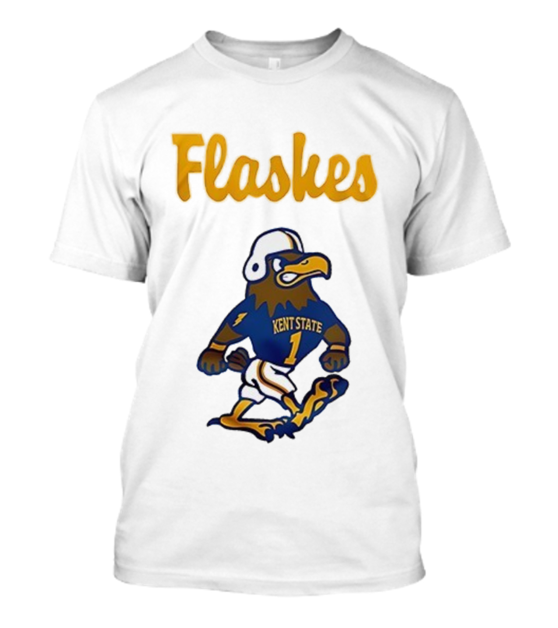 Kent State Golden Flashes Mascot Football Blue Jersey T-Shirt
