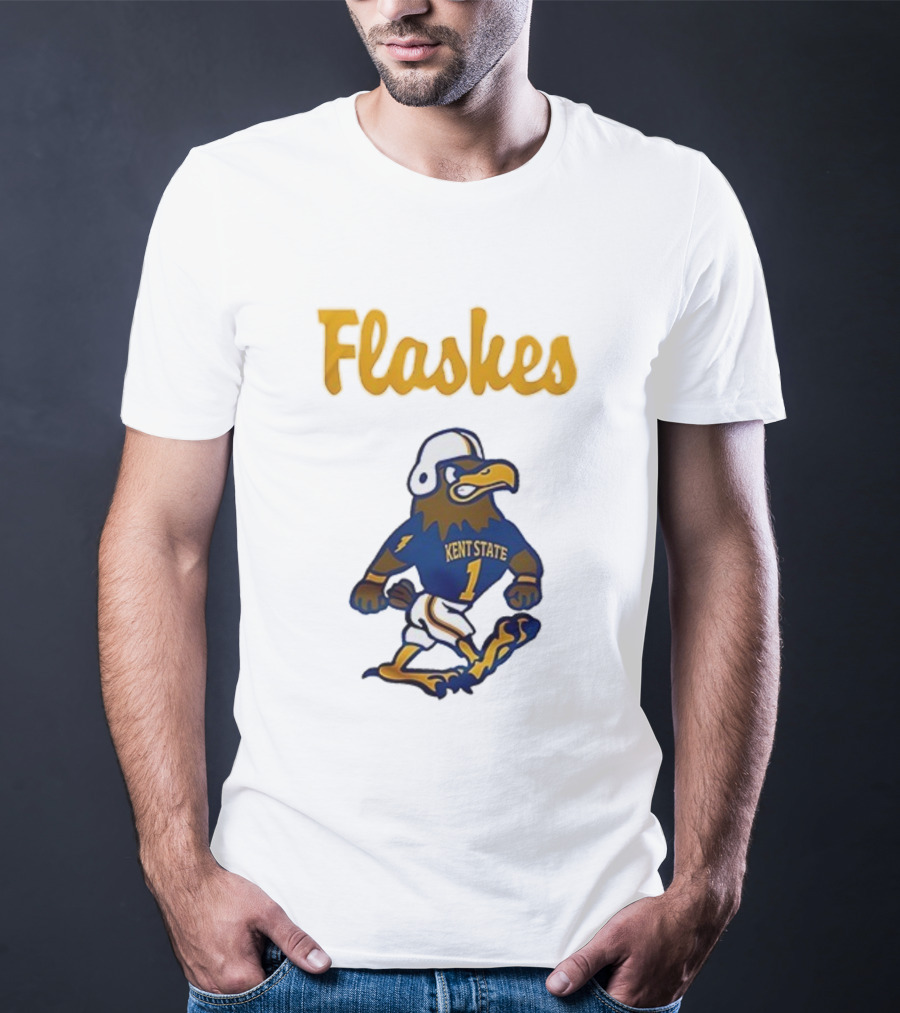 Kent State Golden Flashes Mascot Football Blue Jersey T-Shirt