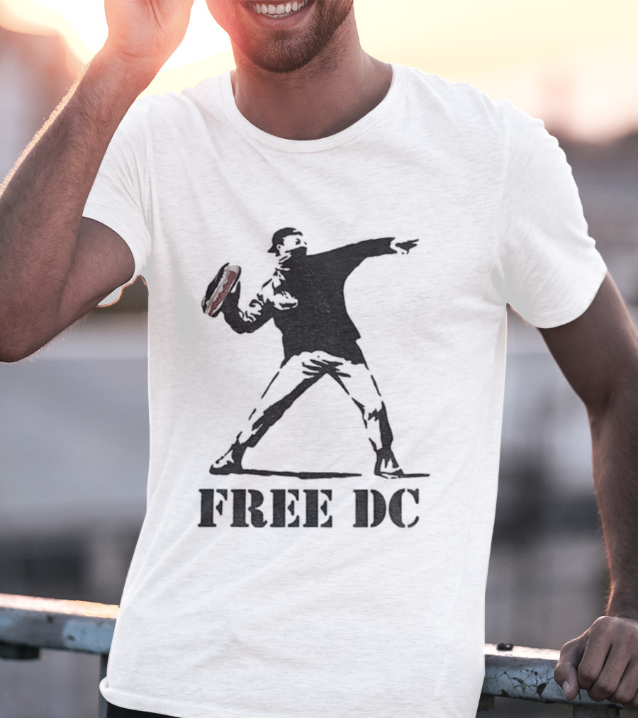 Free DC Sandwich Thrower Banksy Style T-Shirt