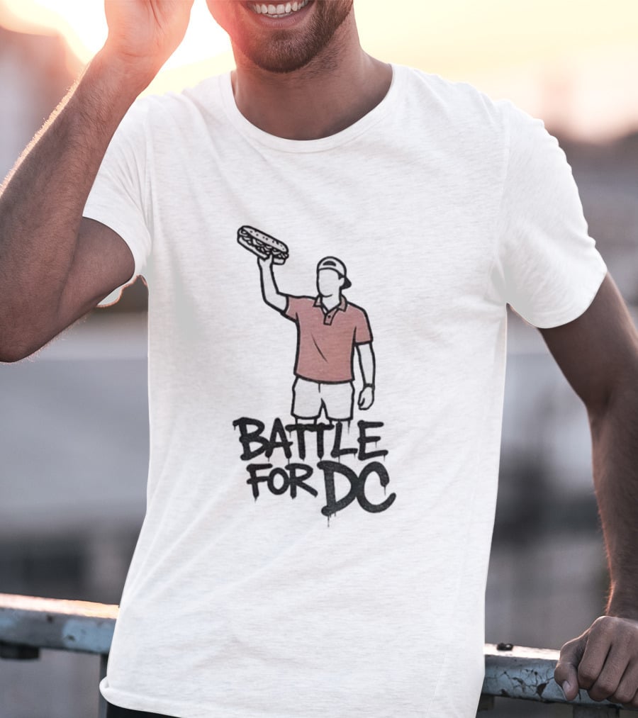 Sandwich Guy Battle For DC Anti Trump Graphic Tee T-Shirt