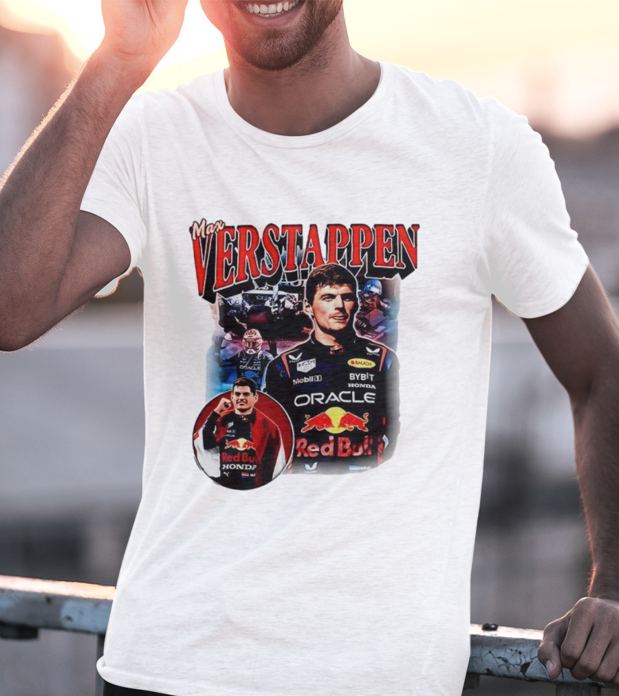 Max Verstappen Red Bull Racing Oracle Honda Mobil1 Bybit T-Shirt