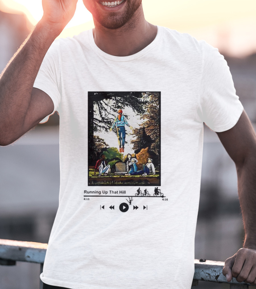 Max Mayfield Stranger Things Running Up That Hill Music Player Interface Scene T-Shirt