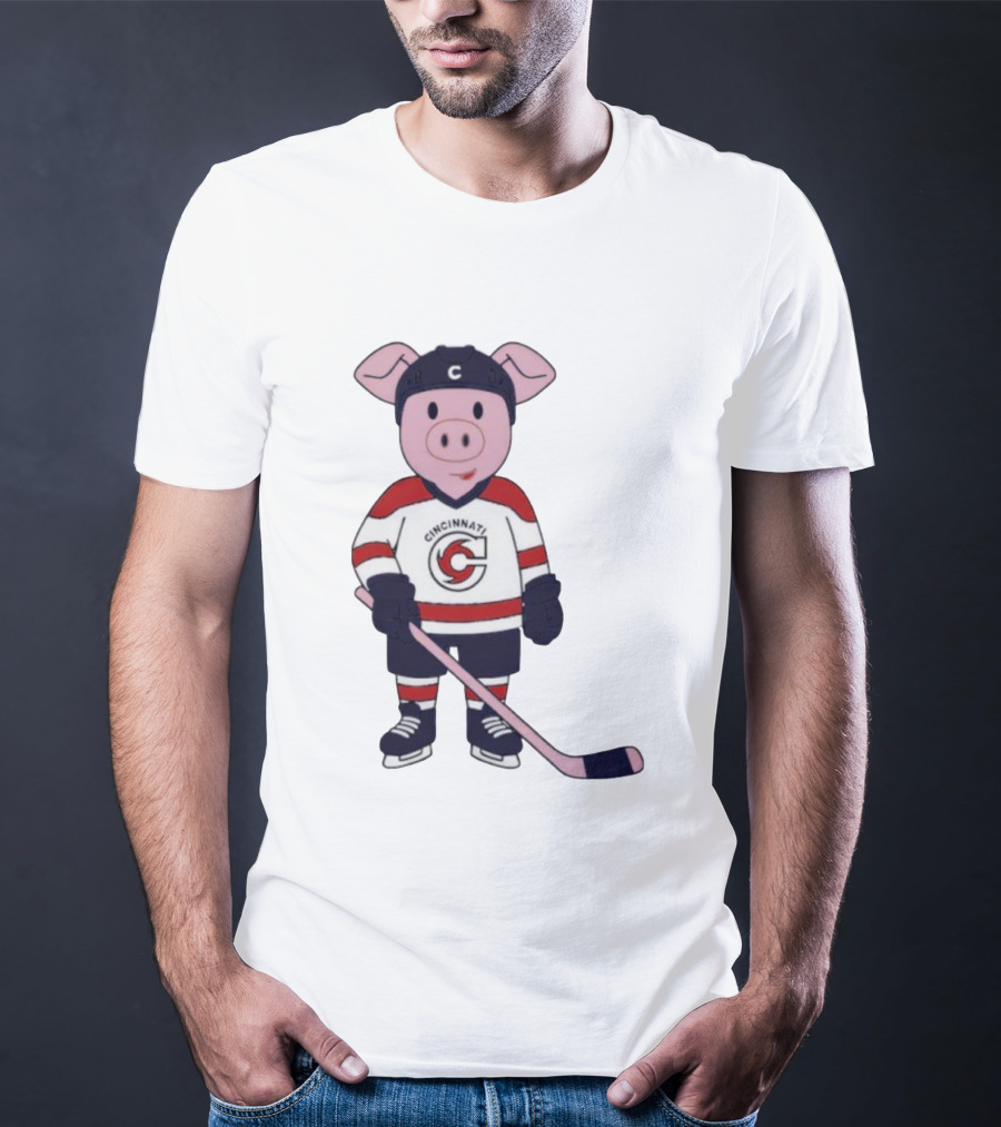 Mom Dad Choppy Puck Chop Kids Mascot Cincinnati Hockey T-Shirt