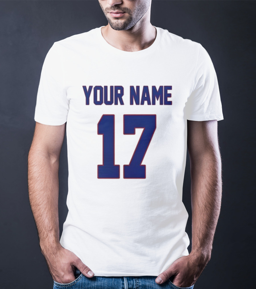 New York Giants Your Name 17 Old School Fits 2025 Football T-Shirt
