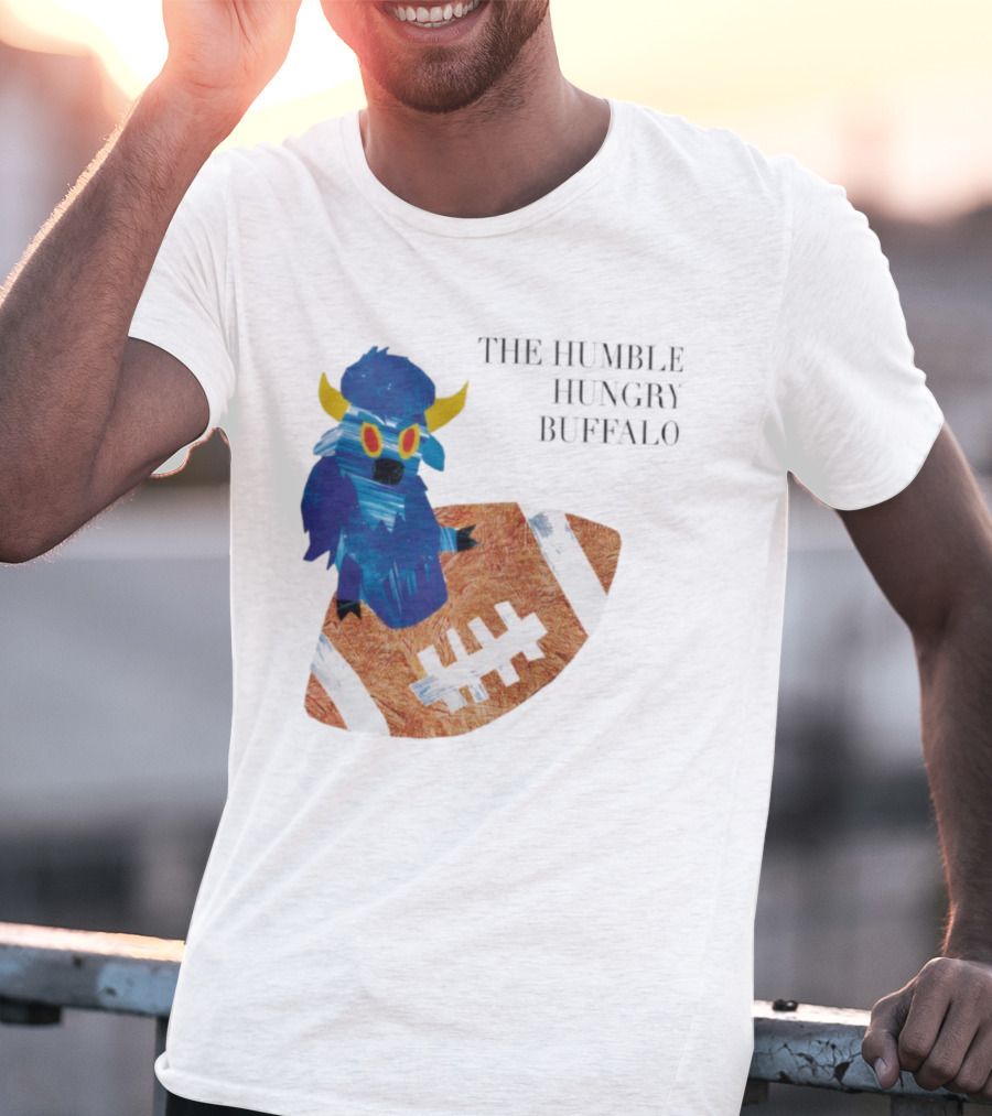 The Humble Hungry Buffalo Riding A Football T-Shirt