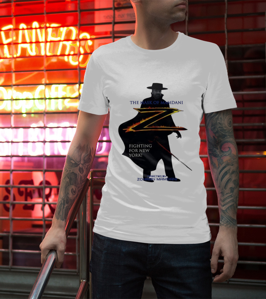 The Mask Of Mamdani Fighting For New York Directed By Zohran Mamdani T-Shirt