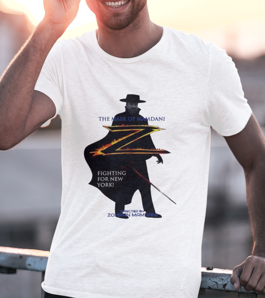 The Mask Of Mamdani Fighting For New York Directed By Zohran Mamdani T-Shirt