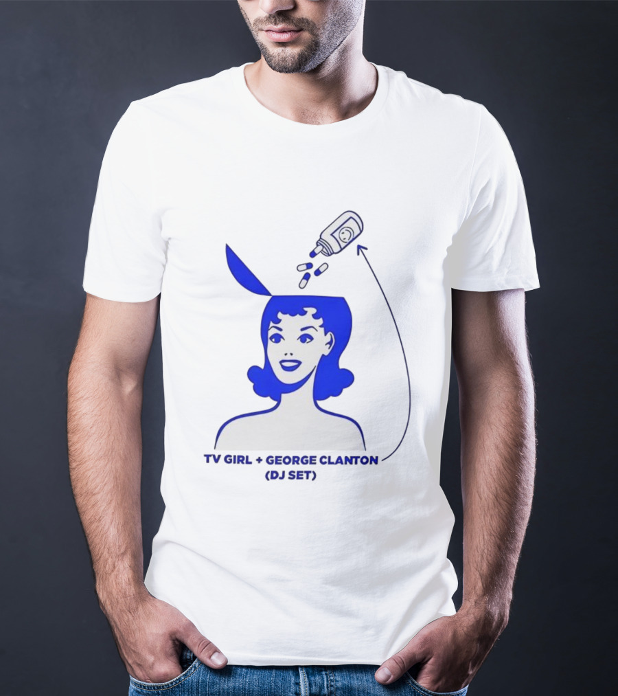 TV Girl George Clanton DJ Set Retro Woman Pills Graphic T-Shirt