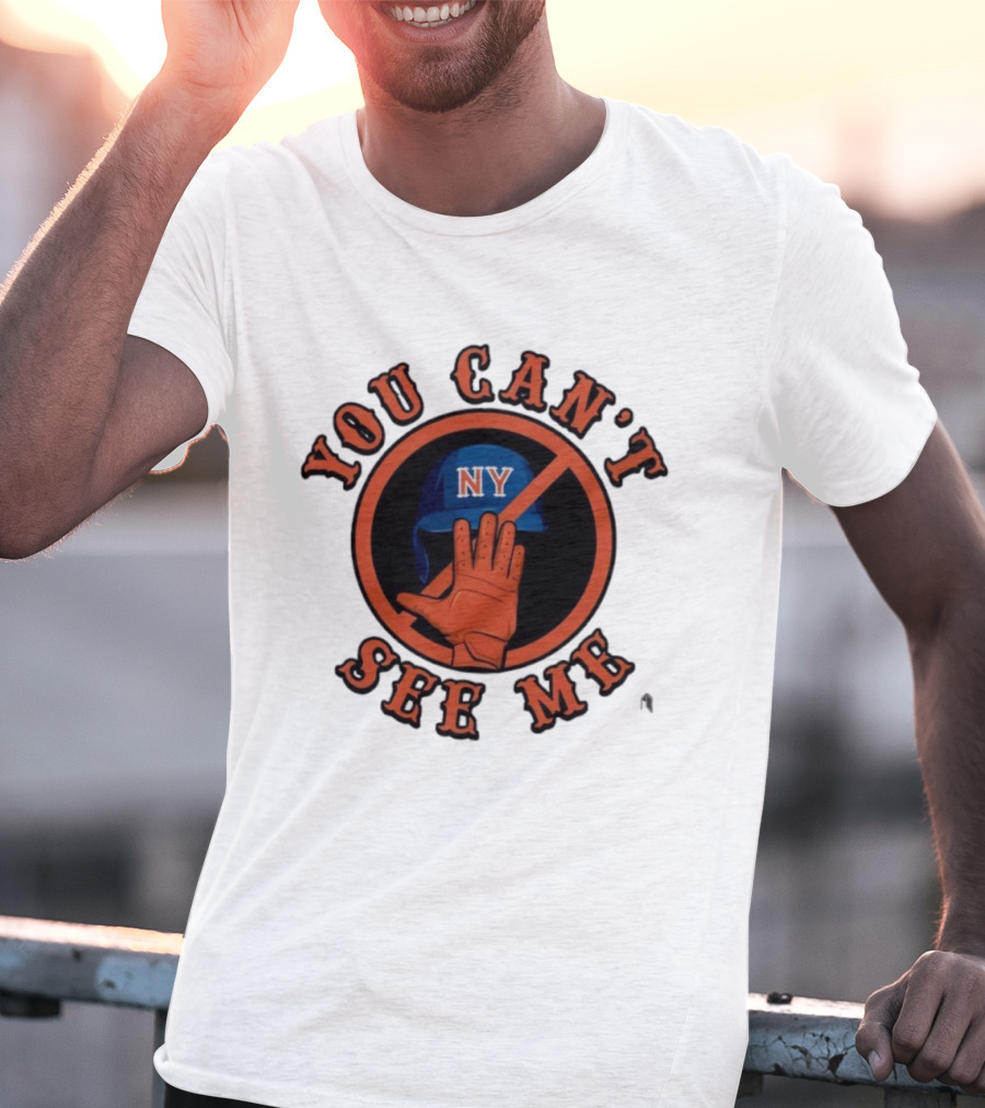 You Can’t See Me NY Mets Baseball Glove & Hand Gesture T-Shirt