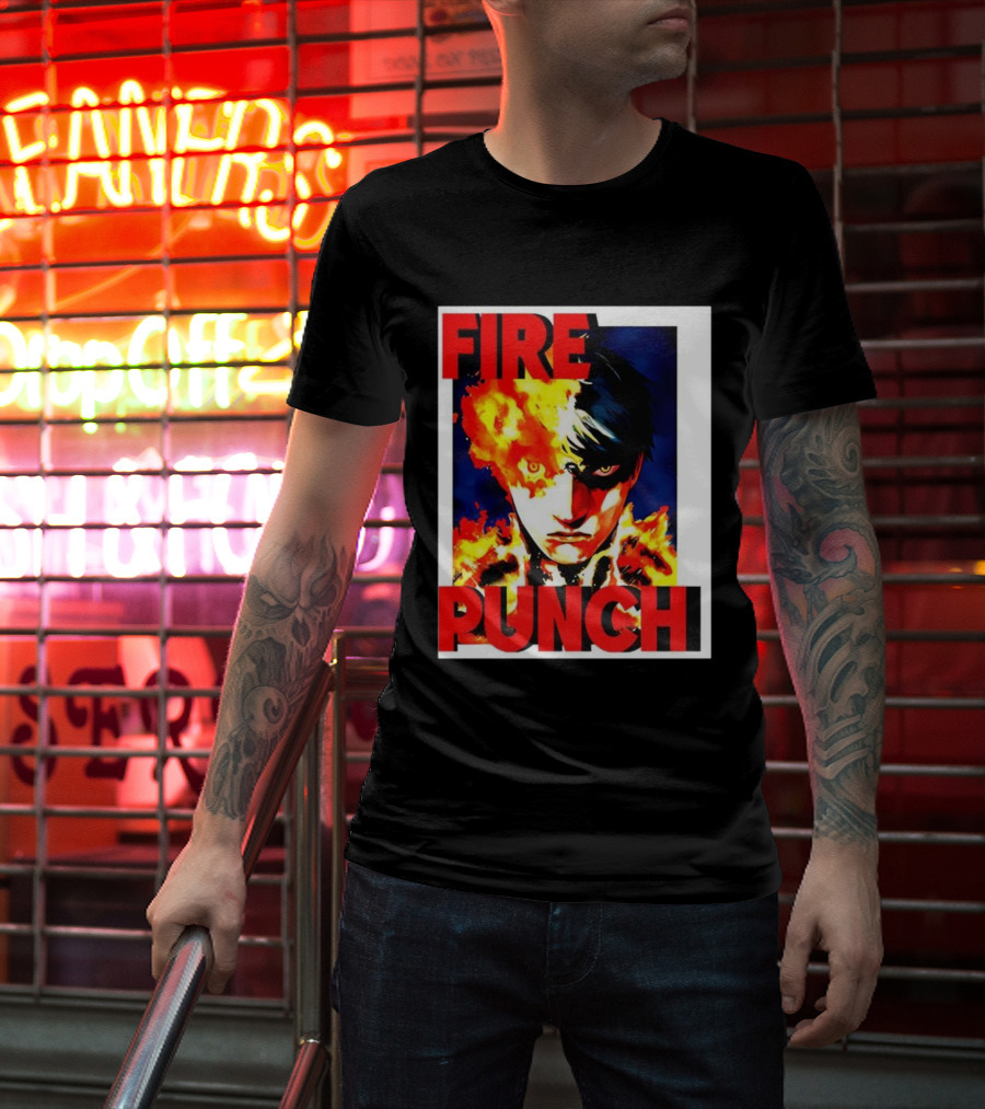FIRE PUNCH Agni Burning Half Face Manga T-Shirt