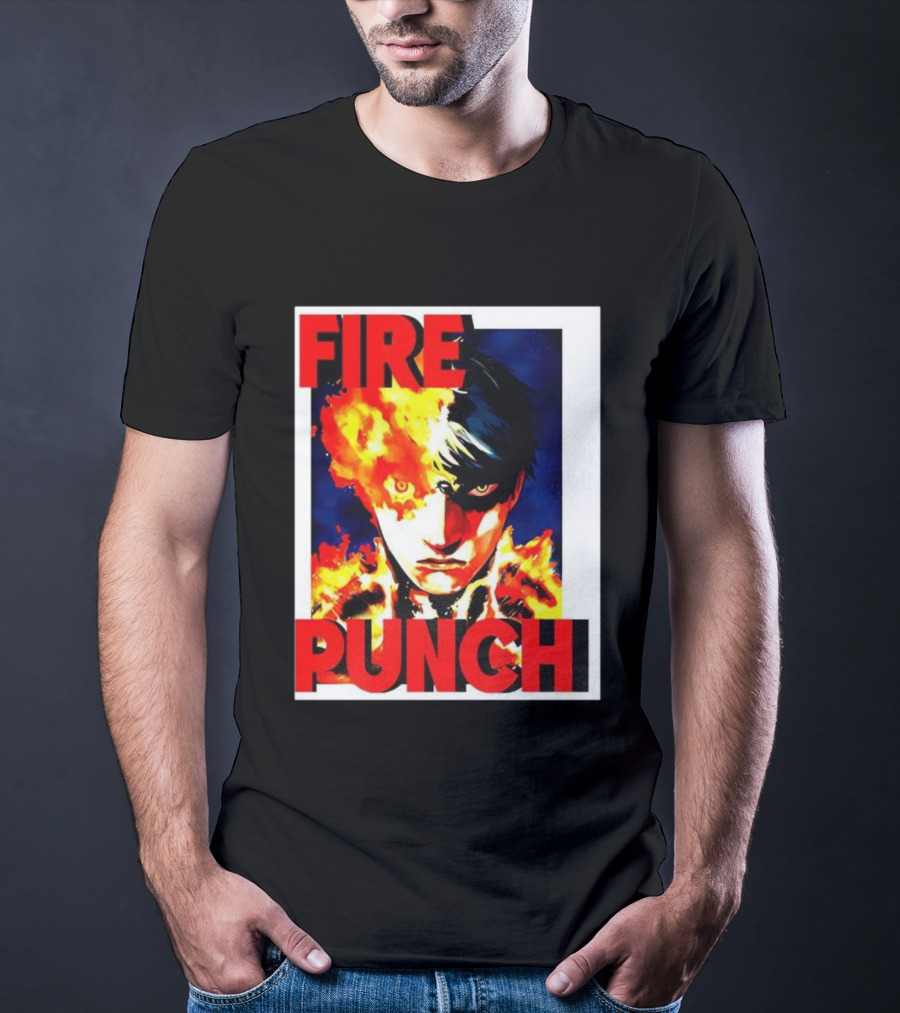 FIRE PUNCH Agni Burning Half Face Manga T-Shirt