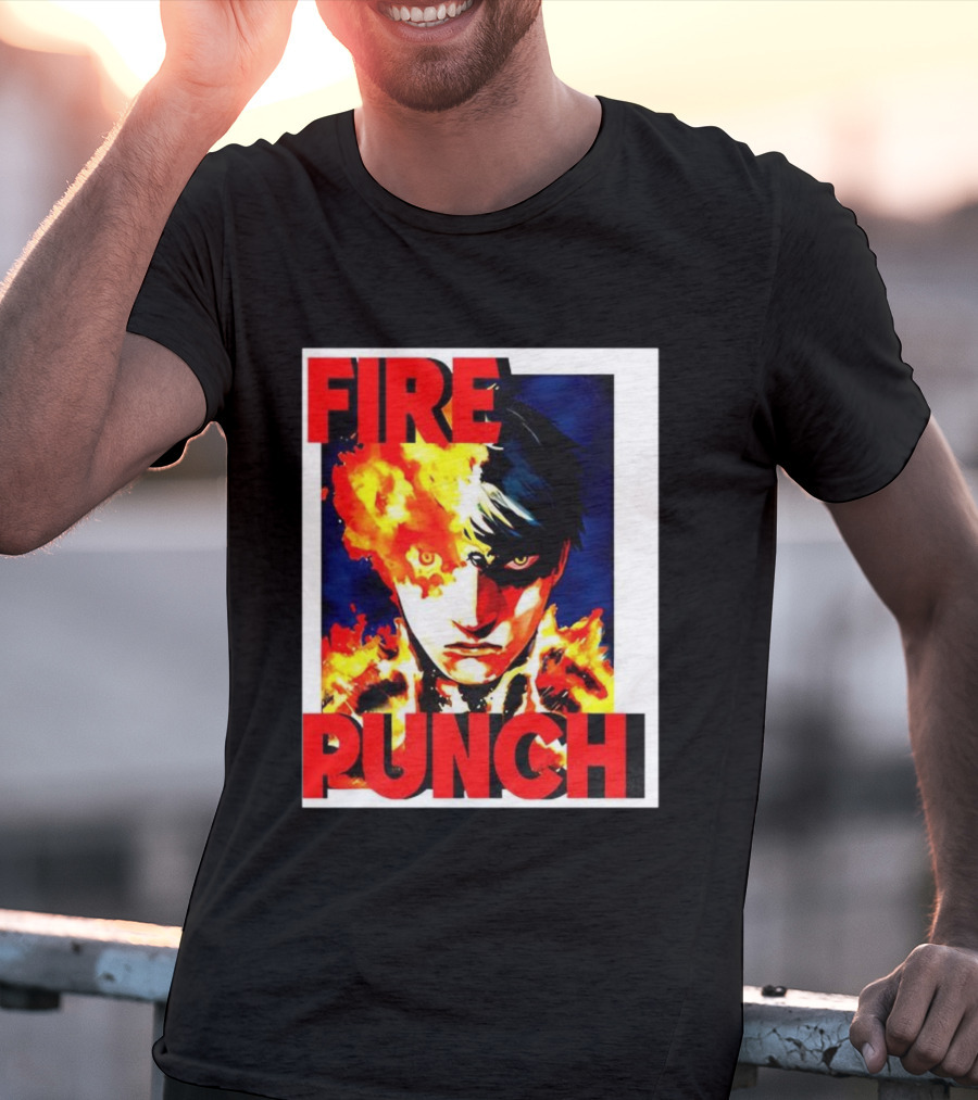 FIRE PUNCH Agni Burning Half Face Manga T-Shirt