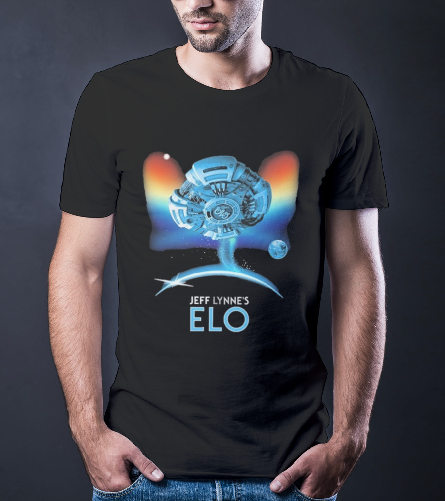 Jeff Lynne’s ELO Spaceship With Rainbow Astral Light T-Shirt