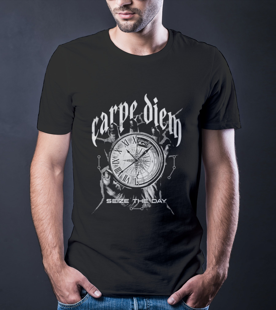 Carpe Diem Seize The Day Roman Numerals T-Shirt