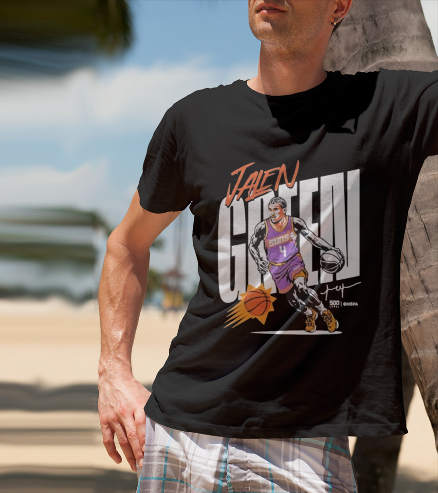 Jalen Green Suns Basketball Vector Number 4 T-Shirt