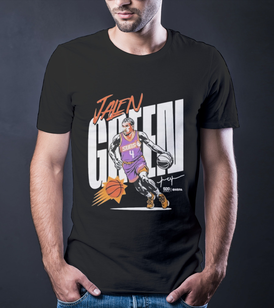 Jalen Green Suns Basketball Vector Number 4 T-Shirt