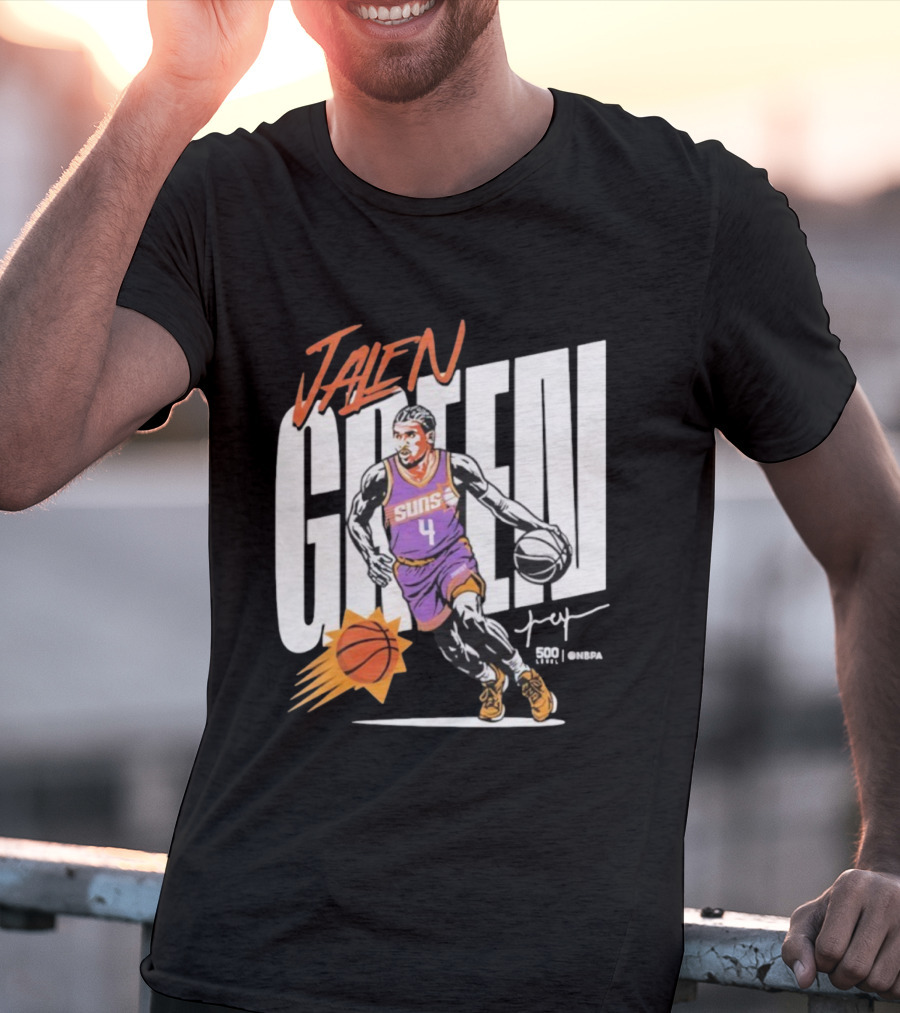Jalen Green Suns Basketball Vector Number 4 T-Shirt