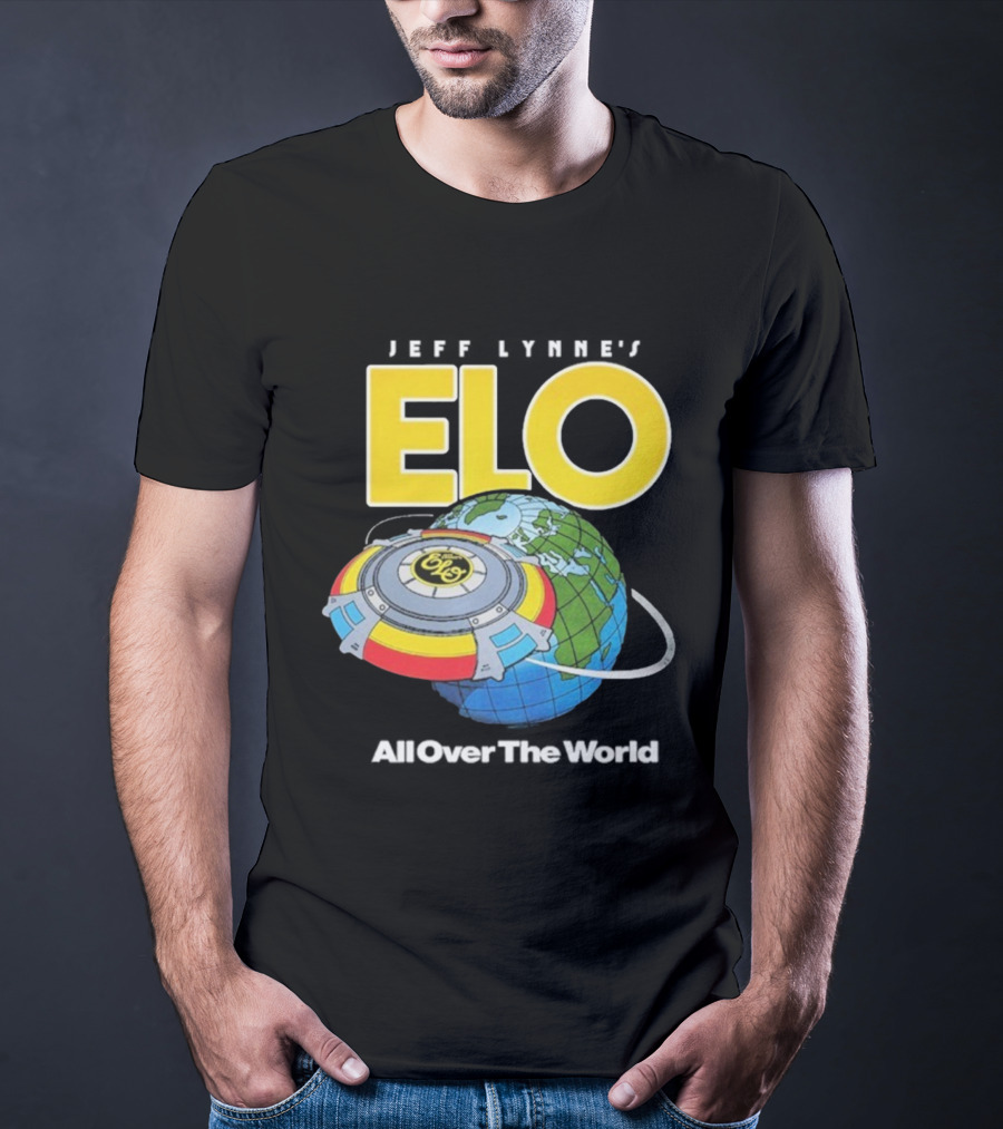 Jeff Lynne's ELO All Over The World Spaceship Globe T-Shirt