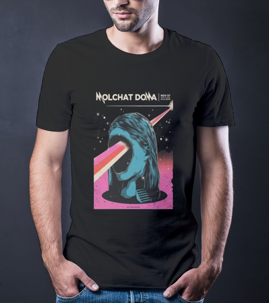 Molchat Doma November 7 2025 Royal Center Bogotá Colombia Head Psychedelic Laser Art Scene T-Shirt