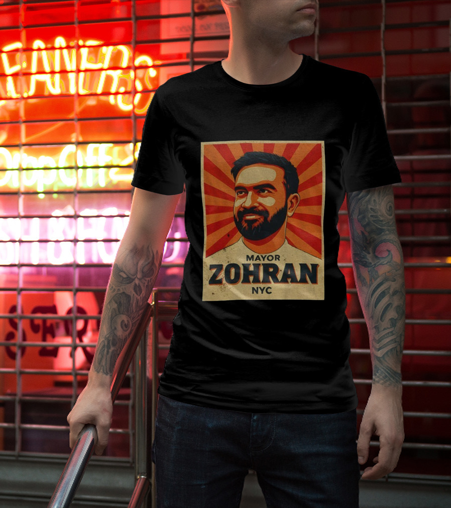 MAYOR ZOHRAN NYC Vintage Political Campaign Retro Style T-Shirt