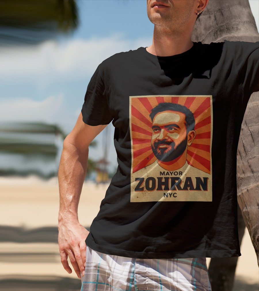 MAYOR ZOHRAN NYC Vintage Political Campaign Retro Style T-Shirt