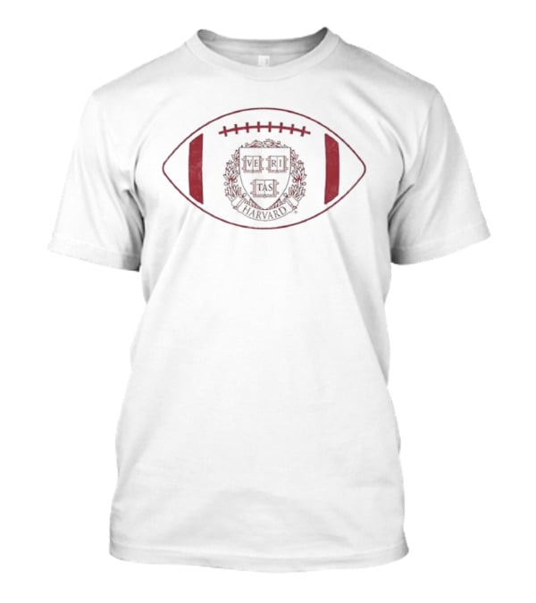 Harvard University Veritas Football Emblem Wreath T-Shirt