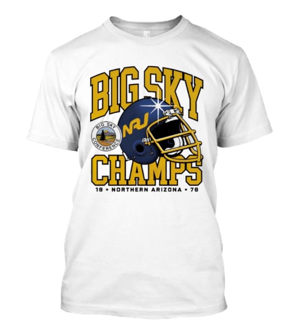 Big Sky Champs 1978 Northern Arizona NAU Football Conference Victory T-Shirt
