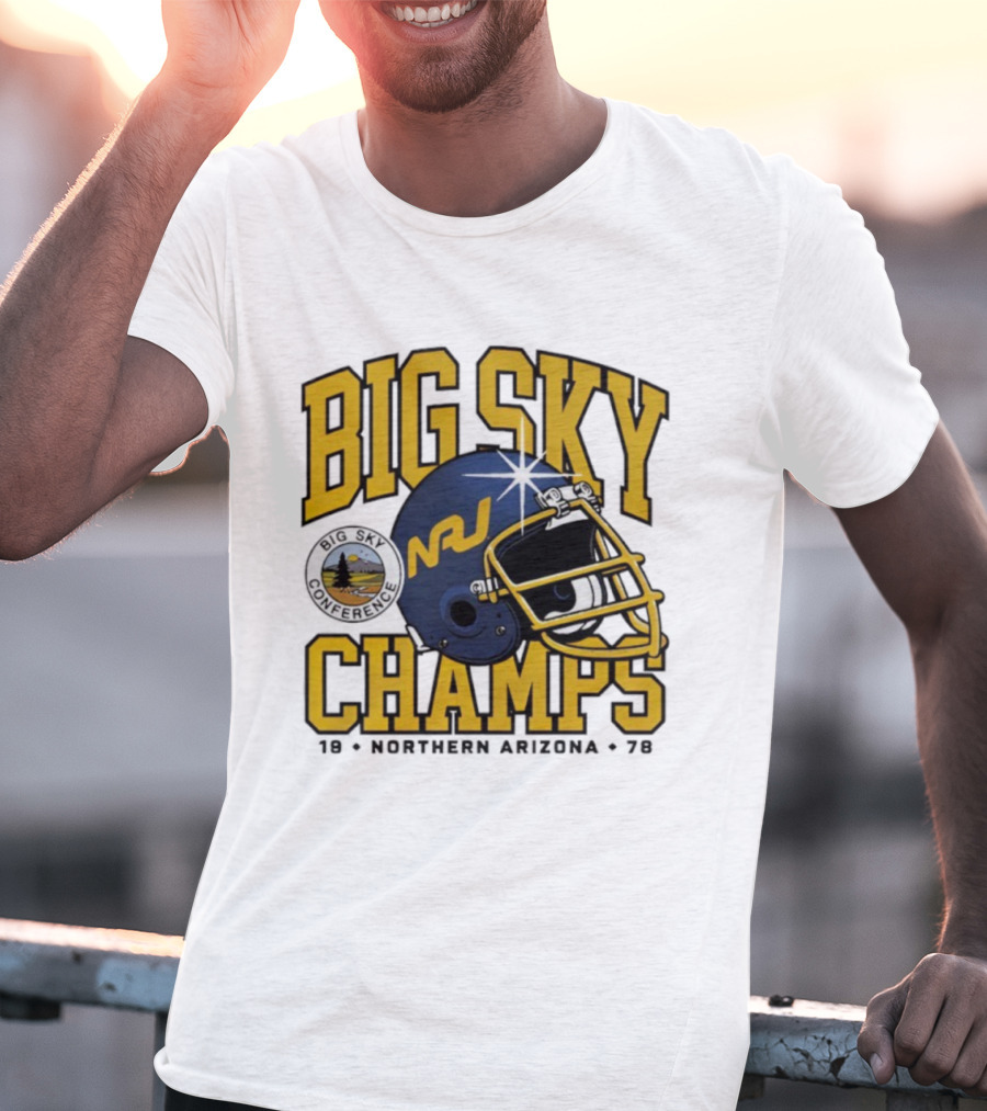 Big Sky Champs 1978 Northern Arizona NAU Football Conference Victory T-Shirt