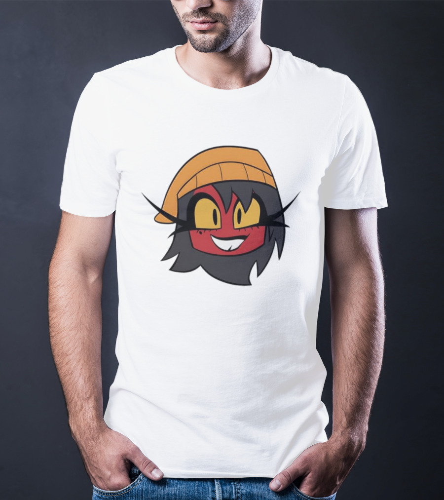 Unhappy Campers Millierd Red-Faced Character With Orange Hat And Yellow Eyes T-Shirt